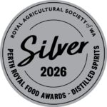 Perth Royal Show Distilled Spirits Awards 2025 silver medal awarded to Black Cockatoo Distillery Signature Gin and Mandarin Gin Liqueur