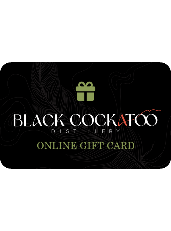 Black Cockatoo Distillery online gift card design